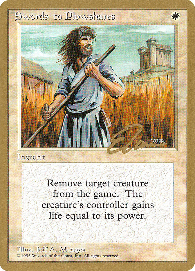 Swords to Plowshares (Eric Tam) [Pro Tour Collector Set] | Tables and Towers