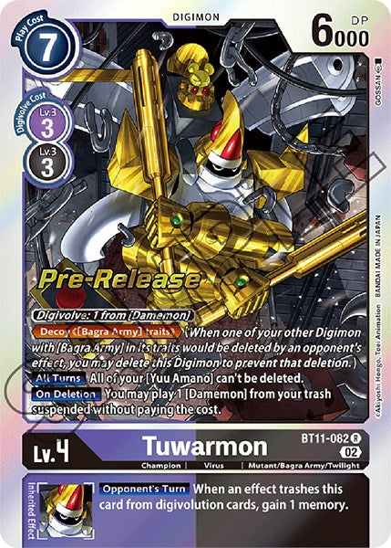 Tuwarmon [BT11-082] [Dimensional Phase Pre-Release Promos] | Tables and Towers