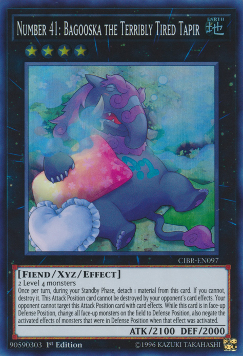 Number 41: Bagooska the Terribly Tired Tapir [CIBR-EN097] Super Rare | Tables and Towers
