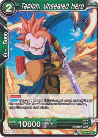 Tapion, Unsealed Hero (DB3-067) [Giant Force] | Tables and Towers