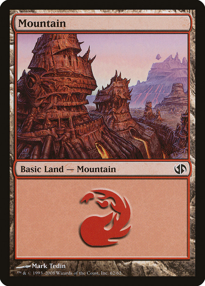 Mountain (62) [Duel Decks: Jace vs. Chandra] | Tables and Towers