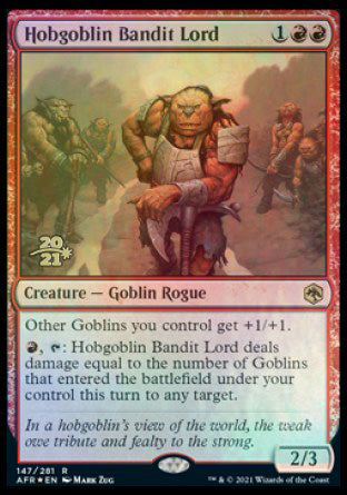 Hobgoblin Bandit Lord [Dungeons & Dragons: Adventures in the Forgotten Realms Prerelease Promos] | Tables and Towers