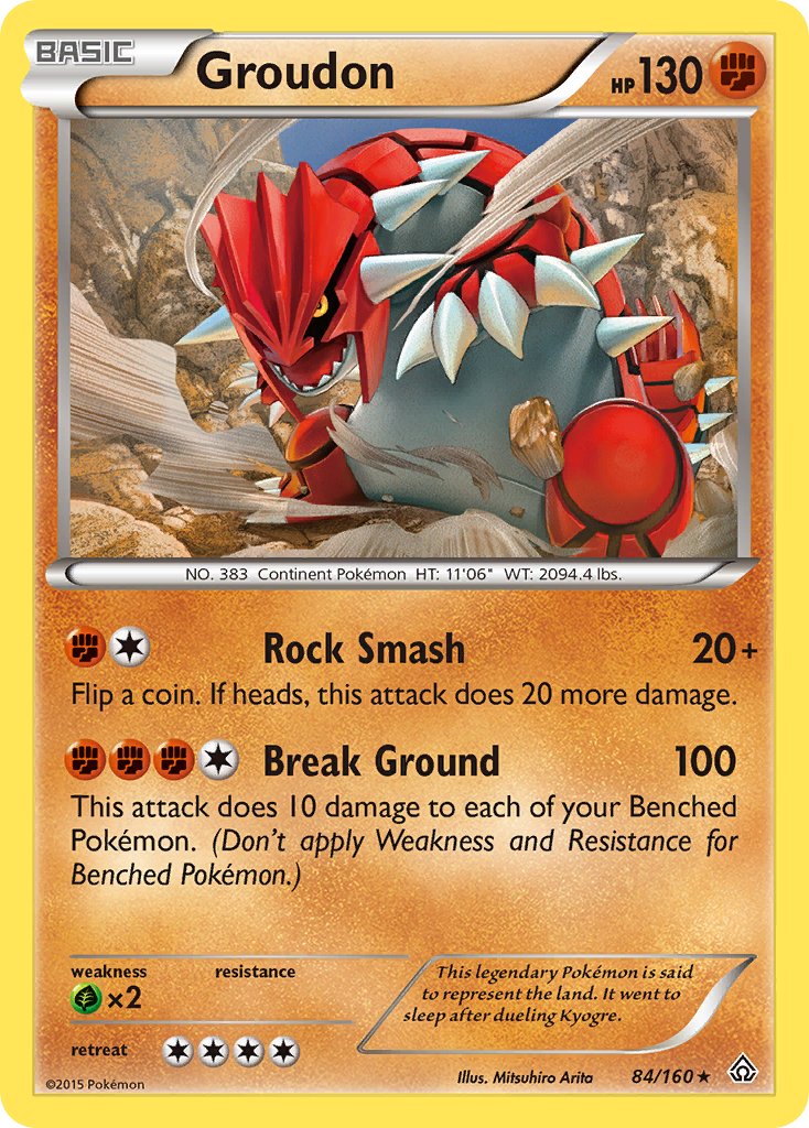 Groudon (84/160) (Theme Deck Exclusive) [XY: Primal Clash] | Tables and Towers