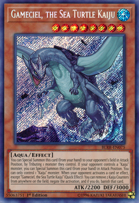 Gameciel, the Sea Turtle Kaiju [BLRR-EN075] Secret Rare | Tables and Towers