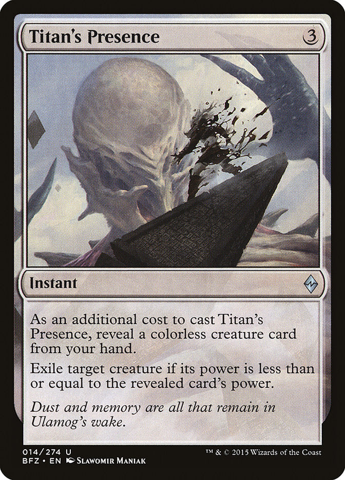 Titan's Presence [Battle for Zendikar] | Tables and Towers