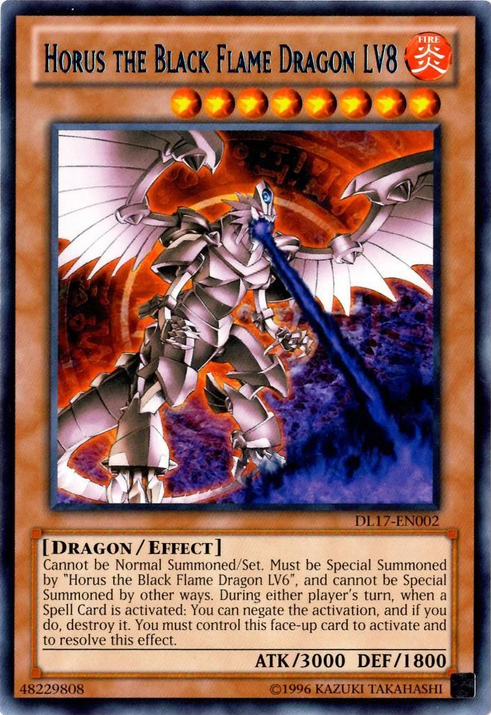 Horus the Black Flame Dragon LV8 (Blue) [DL17-EN002] Rare | Tables and Towers