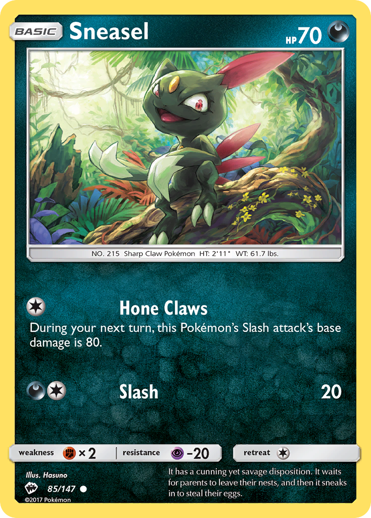 Sneasel (85/147) [Sun & Moon: Burning Shadows] | Tables and Towers