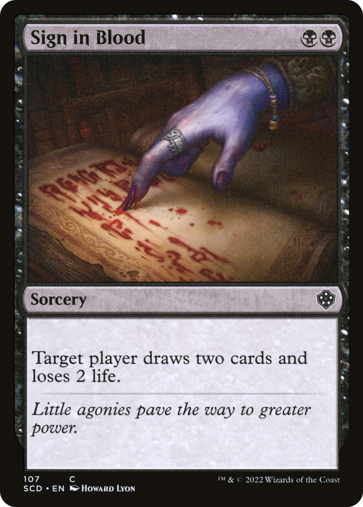 Sign in Blood [Starter Commander Decks] | Tables and Towers