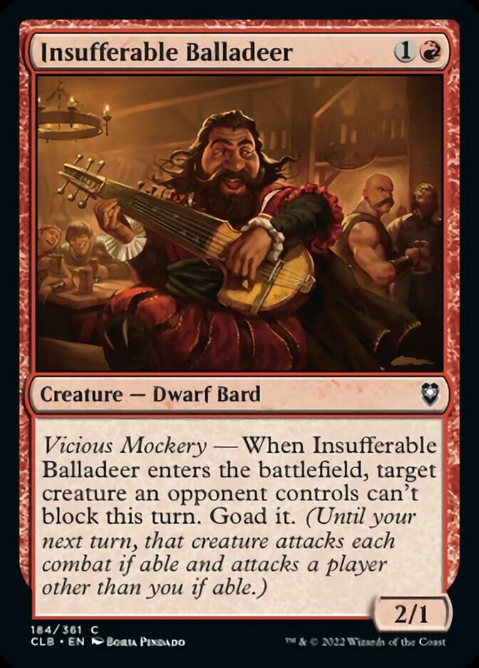 Insufferable Balladeer [Commander Legends: Battle for Baldur's Gate] | Tables and Towers