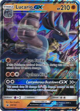 Lucario GX (SM100) (Jumbo Card) [Sun & Moon: Black Star Promos] | Tables and Towers