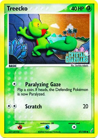 Treecko (67/100) (Stamped) [EX: Crystal Guardians] | Tables and Towers