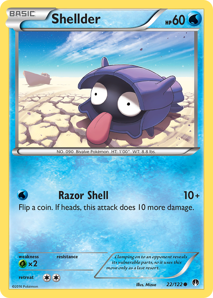 Shellder (22/122) [XY: BREAKpoint] | Tables and Towers