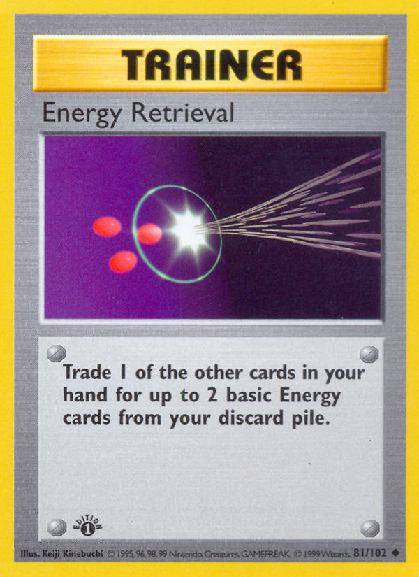 Energy Retrieval (81/102) (Shadowless) [Base Set 1st Edition] | Tables and Towers