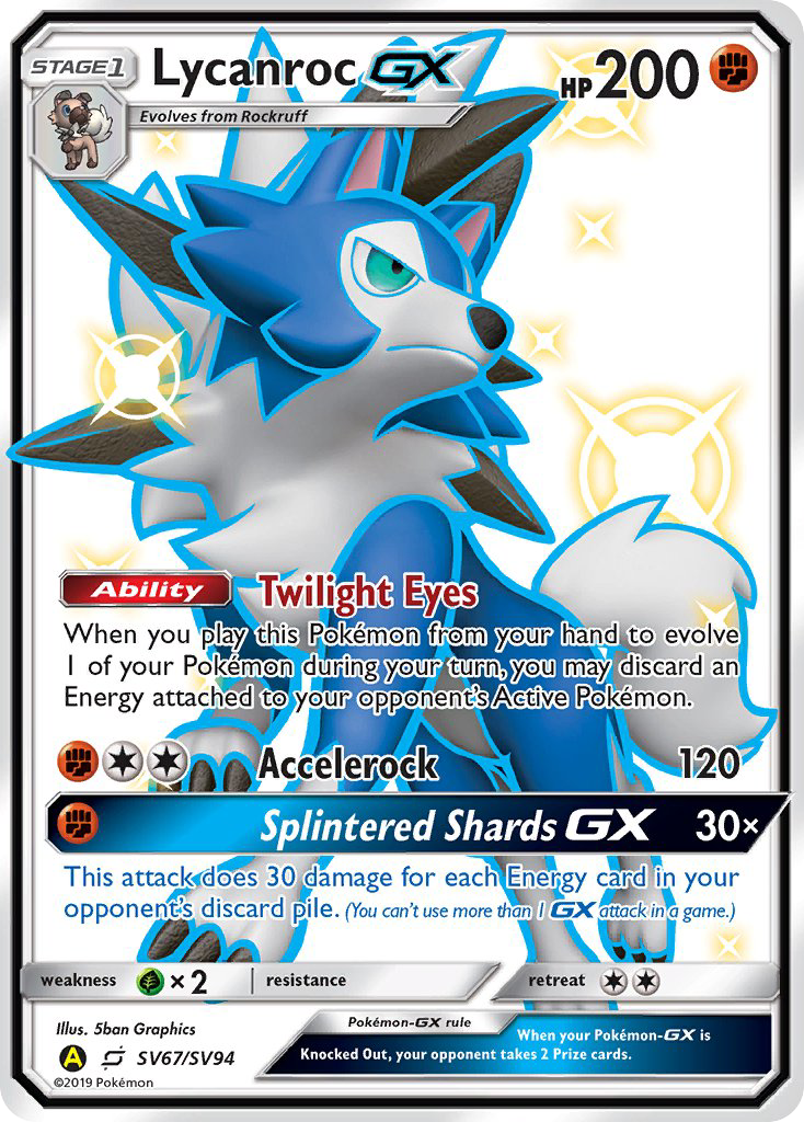 Lycanroc GX (SV67/SV94) [Sun & Moon: Hidden Fates - Shiny Vault] | Tables and Towers