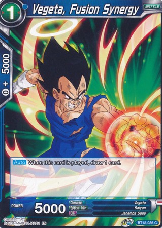 Vegeta, Fusion Synergy (BT12-036) [Vicious Rejuvenation] | Tables and Towers