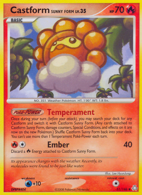 Castform Sunny Form (51/146) [Diamond & Pearl: Legends Awakened] | Tables and Towers