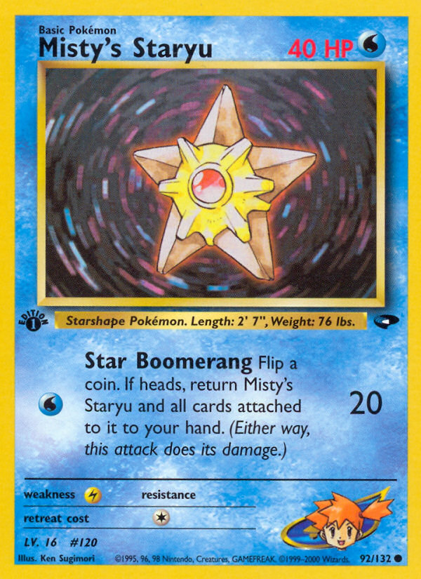 Misty's Staryu (92/132) [Gym Challenge 1st Edition] | Tables and Towers