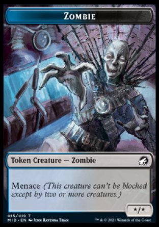 Zombie Token (015) [Innistrad: Midnight Hunt Tokens] | Tables and Towers