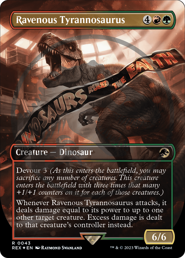 Ravenous Tyrannosaurus Emblem (Borderless) [Jurassic World Collection Tokens] | Tables and Towers