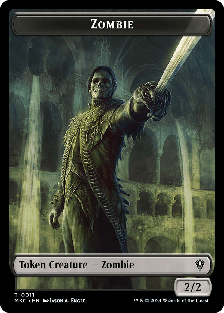 Copy // Zombie Double-Sided Token [Murders at Karlov Manor Commander Tokens] | Tables and Towers