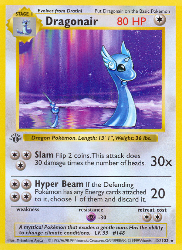 Dragonair (18/102) (Shadowless) [Base Set 1st Edition] | Tables and Towers