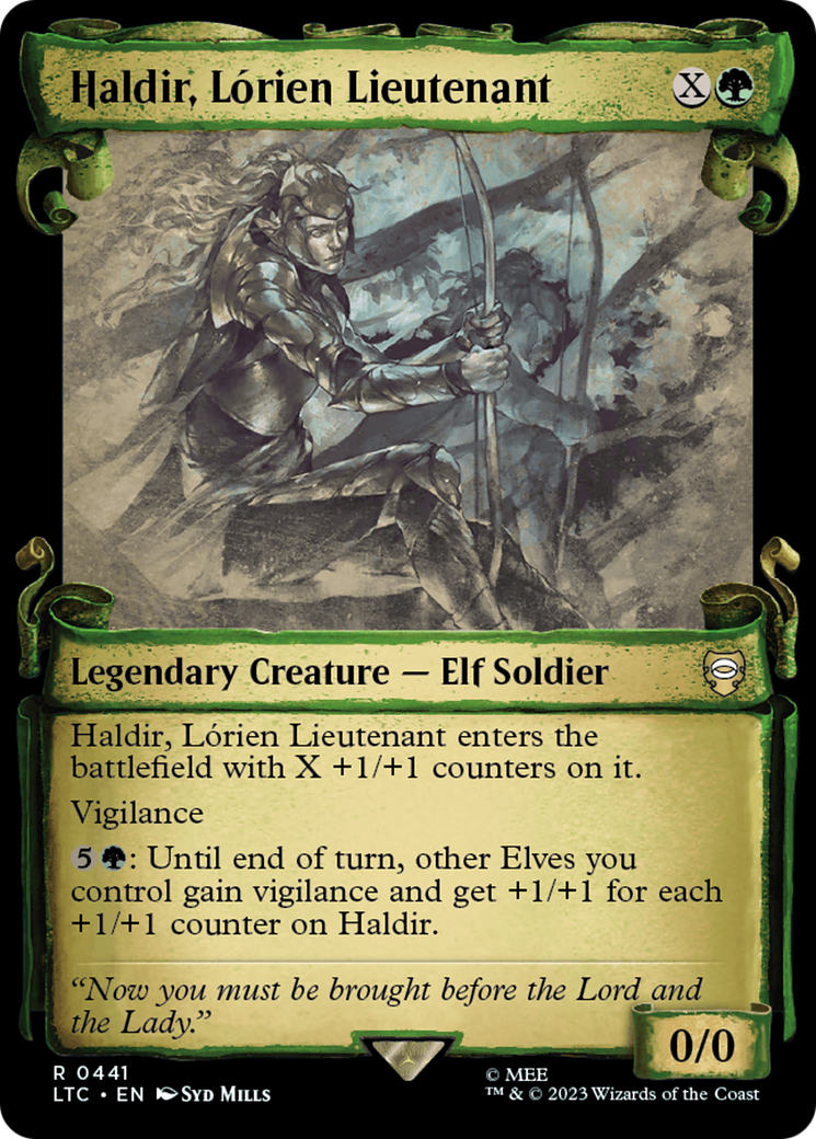 Haldir, Lorien Lieutenant [The Lord of the Rings: Tales of Middle-Earth Commander Showcase Scrolls] | Tables and Towers