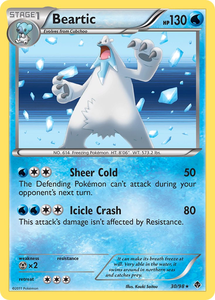 Beartic (30/98) (Cracked Ice Holo) (Blister Exclusive) [Black & White: Emerging Powers] | Tables and Towers