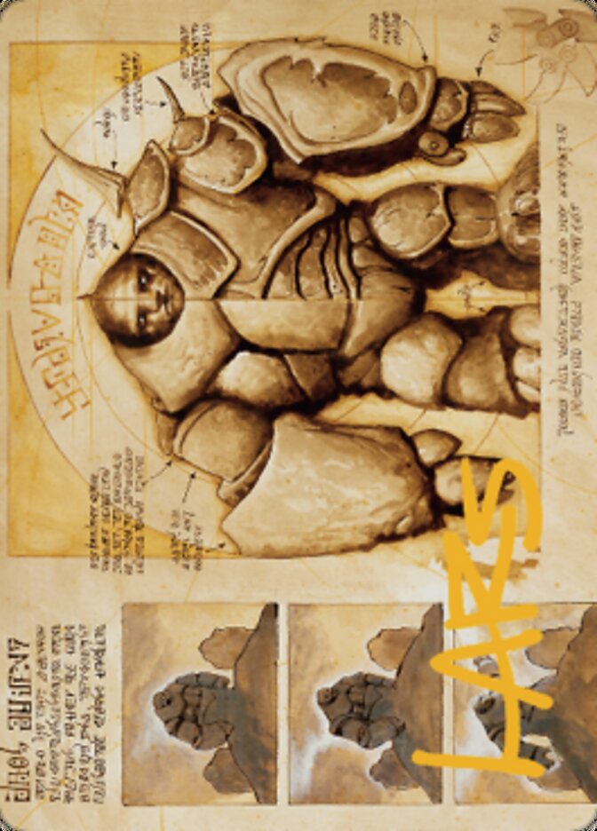 Precursor Golem Art Card (Gold-Stamped Signature) [The Brothers' War Art Series] | Tables and Towers