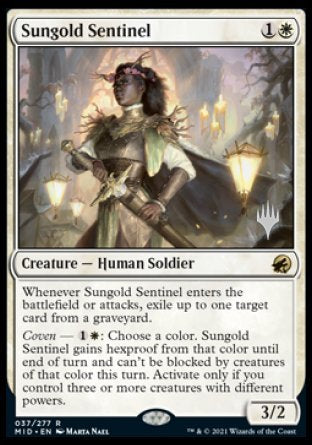Sungold Sentinel (Promo Pack) [Innistrad: Midnight Hunt Promos] | Tables and Towers