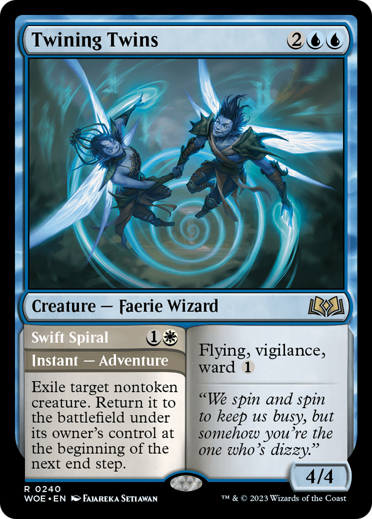 Twining Twins // Swift Spiral [Wilds of Eldraine] | Tables and Towers