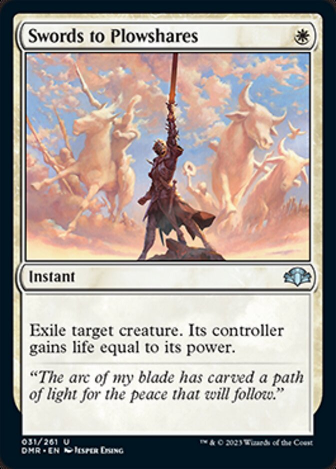 Swords to Plowshares [Dominaria Remastered] | Tables and Towers