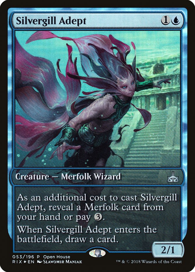 Silvergill Adept (Open House) (Extended Art) [Rivals of Ixalan Promos] | Tables and Towers