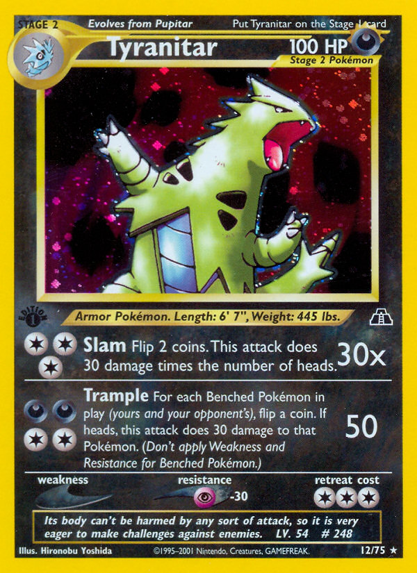 Tyranitar (12/75) [Neo Discovery 1st Edition] | Tables and Towers