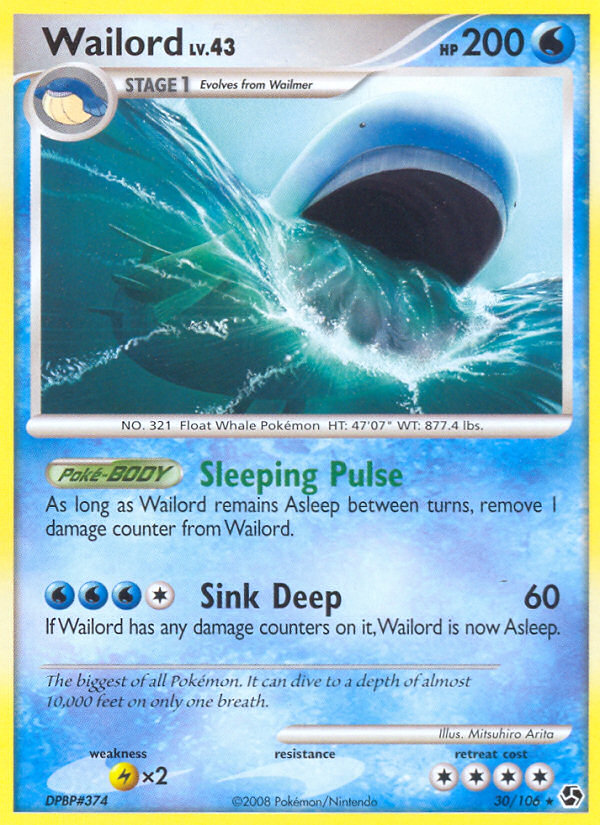 Wailord (30/106) [Diamond & Pearl: Great Encounters] | Tables and Towers