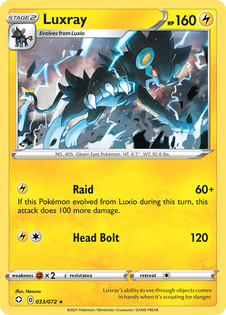 Luxray (033/072) [Sword & Shield: Shining Fates] | Tables and Towers