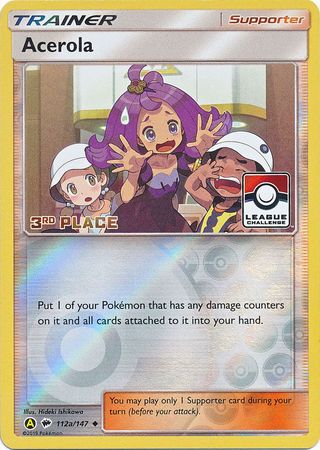 Acerola (112a/147) (League Promo 3rd Place) [Sun & Moon: Burning Shadows] | Tables and Towers