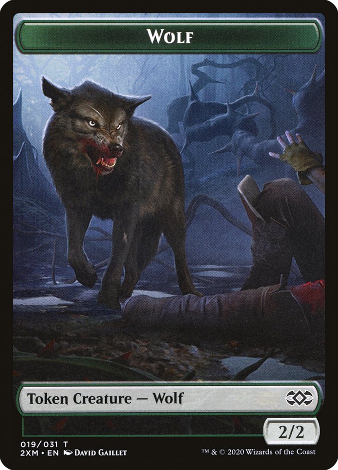 Wolf Token [Double Masters Tokens] | Tables and Towers