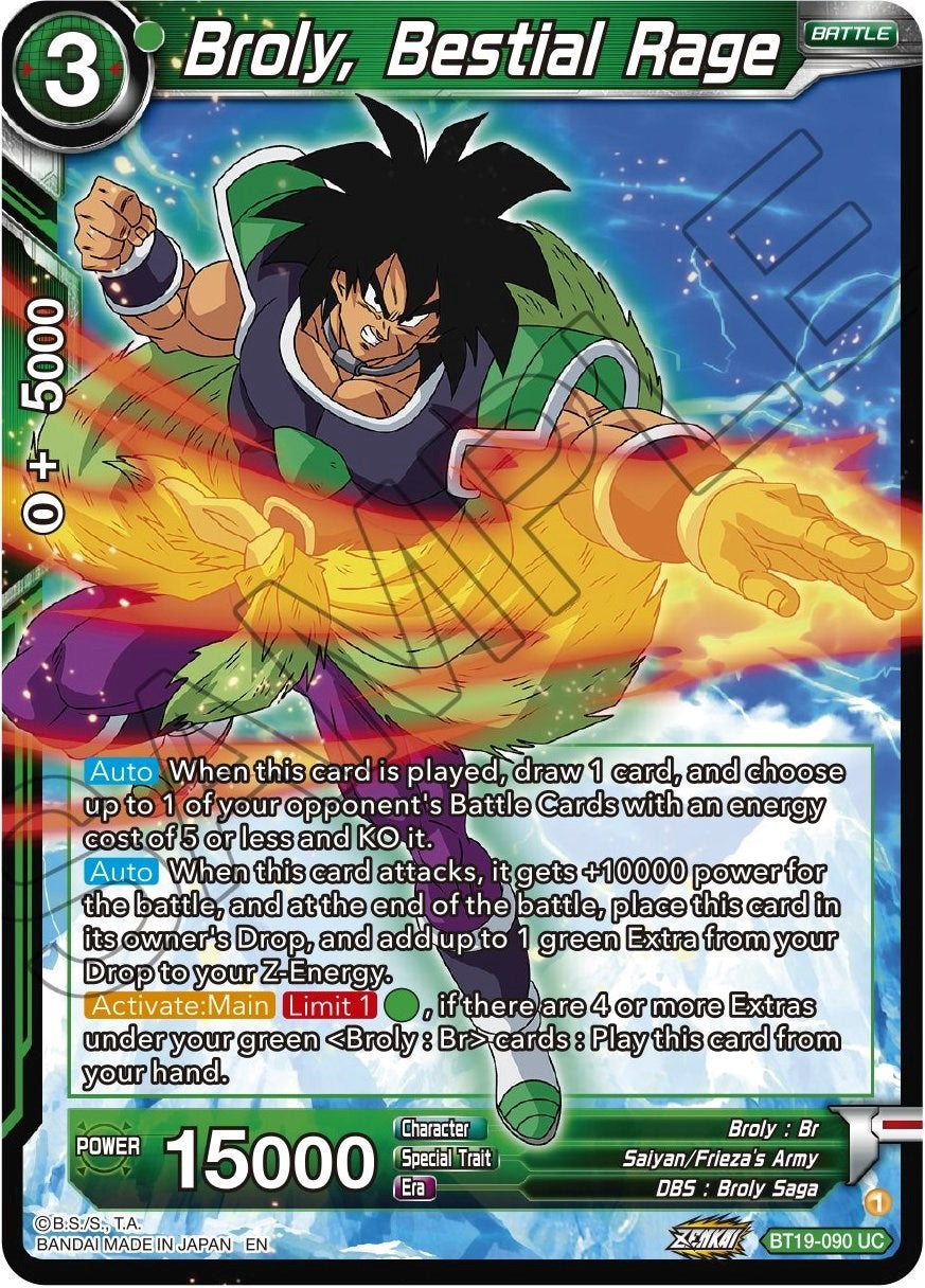 Broly, Bestial Rage (BT19-090) [Fighter's Ambition] | Tables and Towers