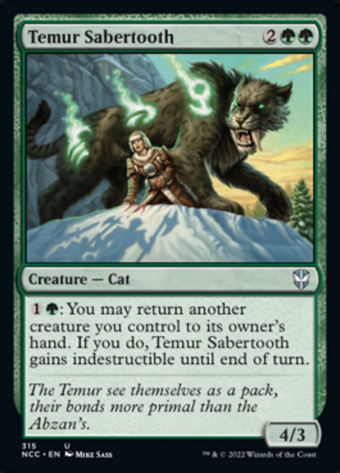 Temur Sabertooth [Streets of New Capenna Commander] | Tables and Towers