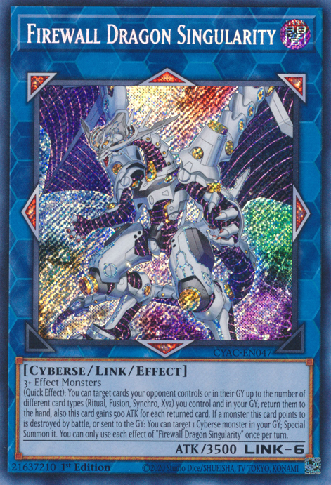 Firewall Dragon Singularity [CYAC-EN047] Secret Rare | Tables and Towers