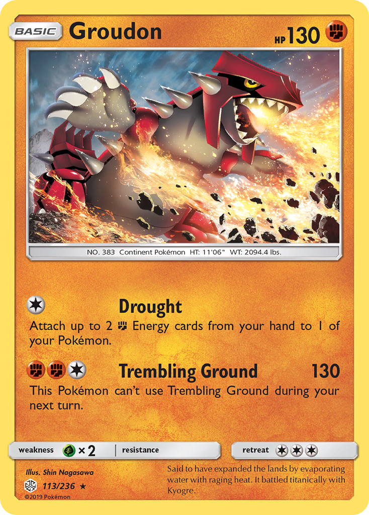 Groudon (113/236) [Sun & Moon: Cosmic Eclipse] | Tables and Towers