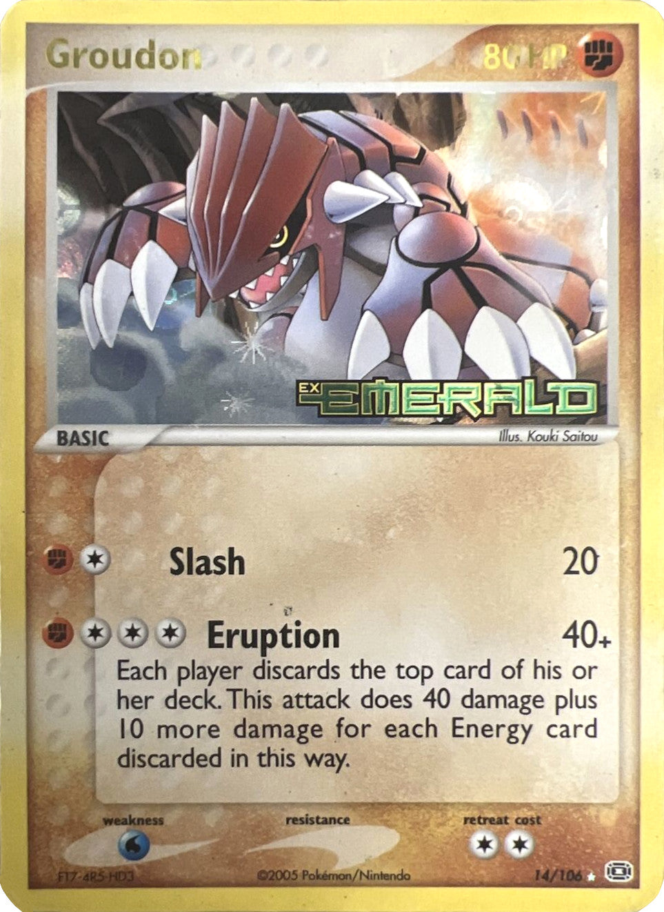 Groudon (14/106) (Stamped) [EX: Emerald] | Tables and Towers