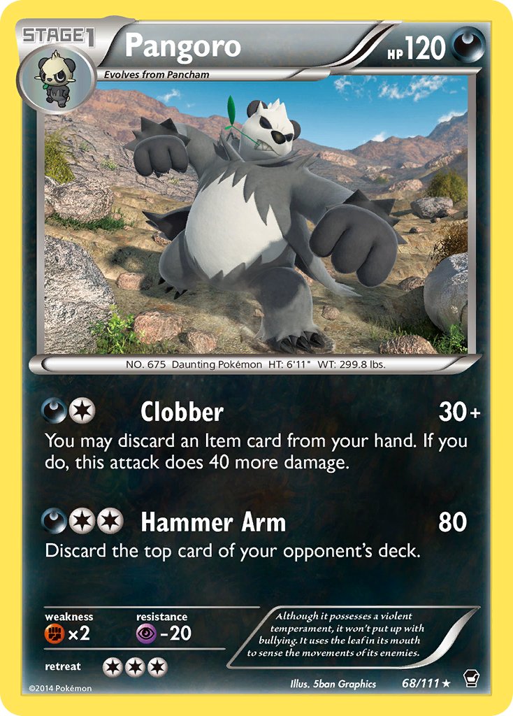 Pangoro (68/111) (Theme Deck Exclusive) [XY: Furious Fists] | Tables and Towers