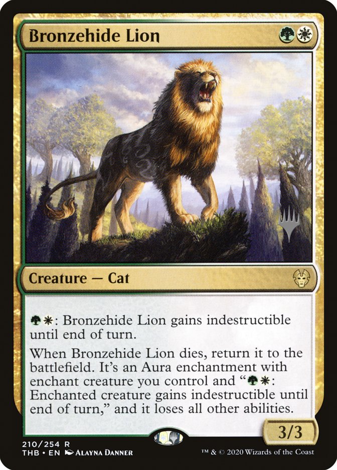 Bronzehide Lion (Promo Pack) [Theros Beyond Death Promos] | Tables and Towers