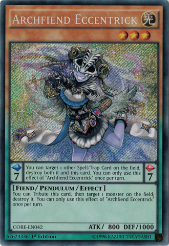 Archfiend Eccentrick [CORE-EN042] Secret Rare | Tables and Towers