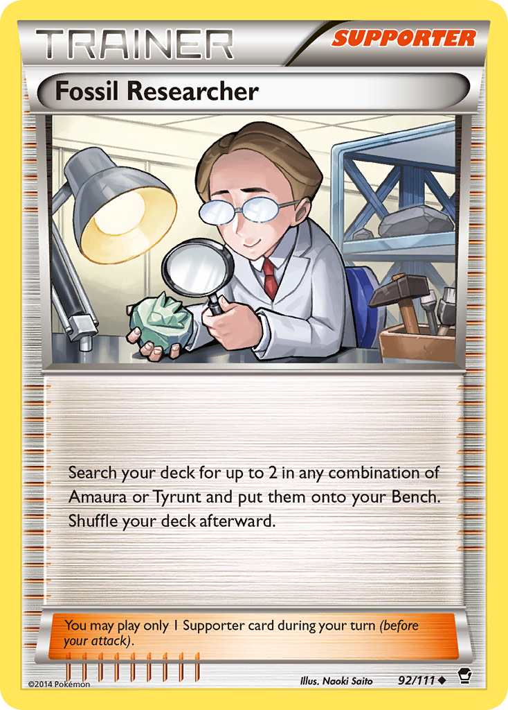 Fossil Researcher (92/111) [XY: Furious Fists] | Tables and Towers