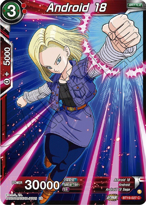 Android 18 (BT19-027) [Fighter's Ambition] | Tables and Towers