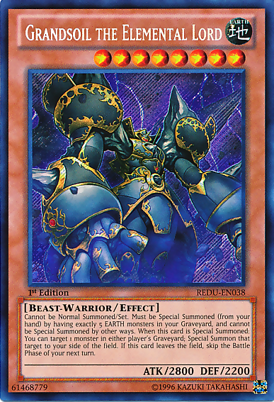 Grandsoil the Elemental Lord [REDU-EN038] Secret Rare | Tables and Towers