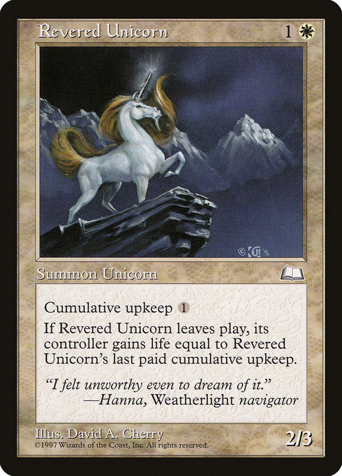 Revered Unicorn [Weatherlight] | Tables and Towers