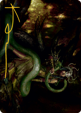 Saryth, the Viper's Fang Art Card (Gold-Stamped Signature) [Innistrad: Midnight Hunt Art Series] | Tables and Towers